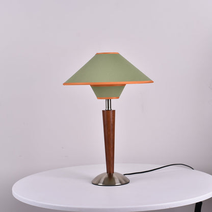 Wood Fabric Shade Table Lamp