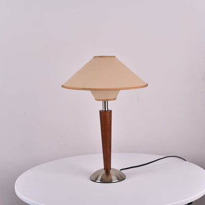 Wood Fabric Shade Table Lamp