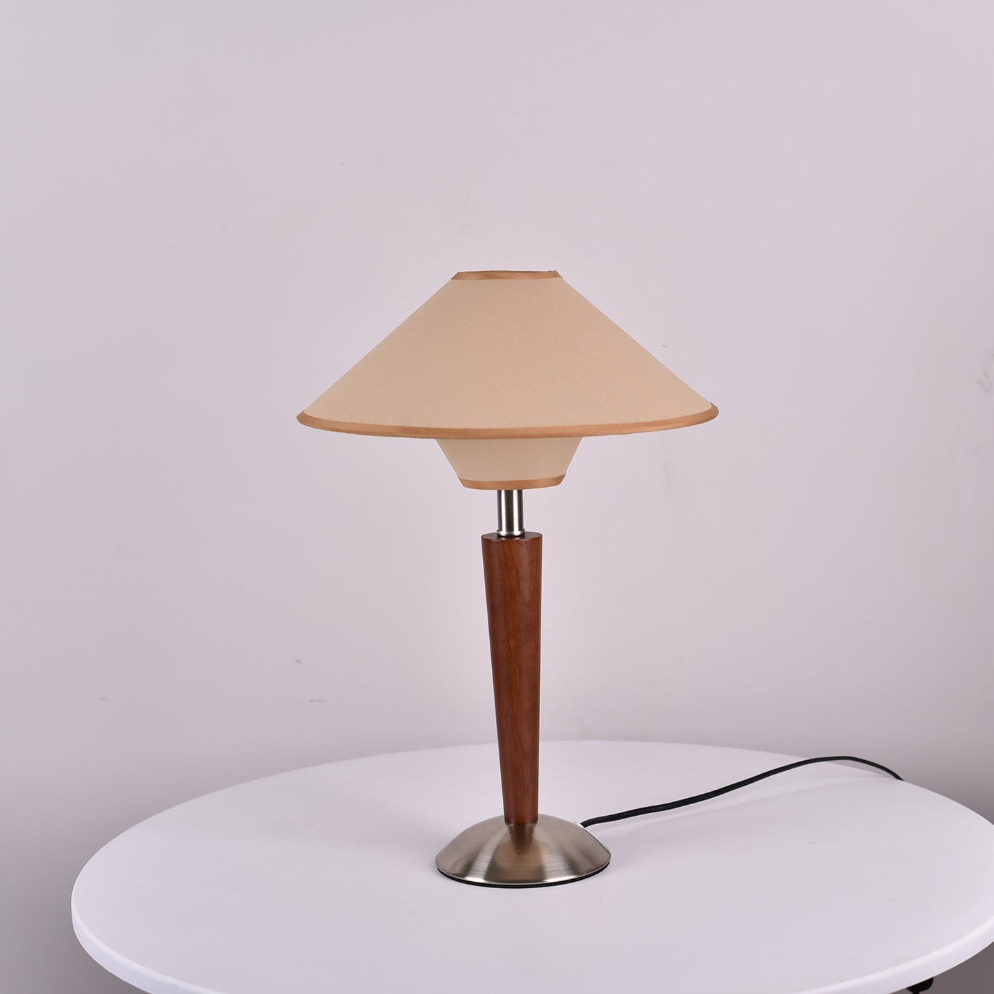Carved Wood Table Lamp