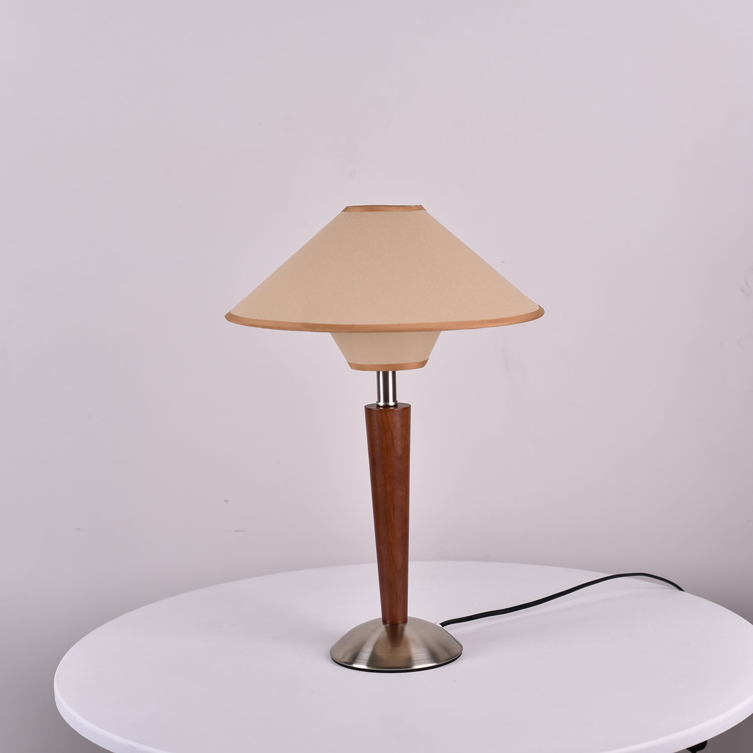 Carved Wood Table Lamp