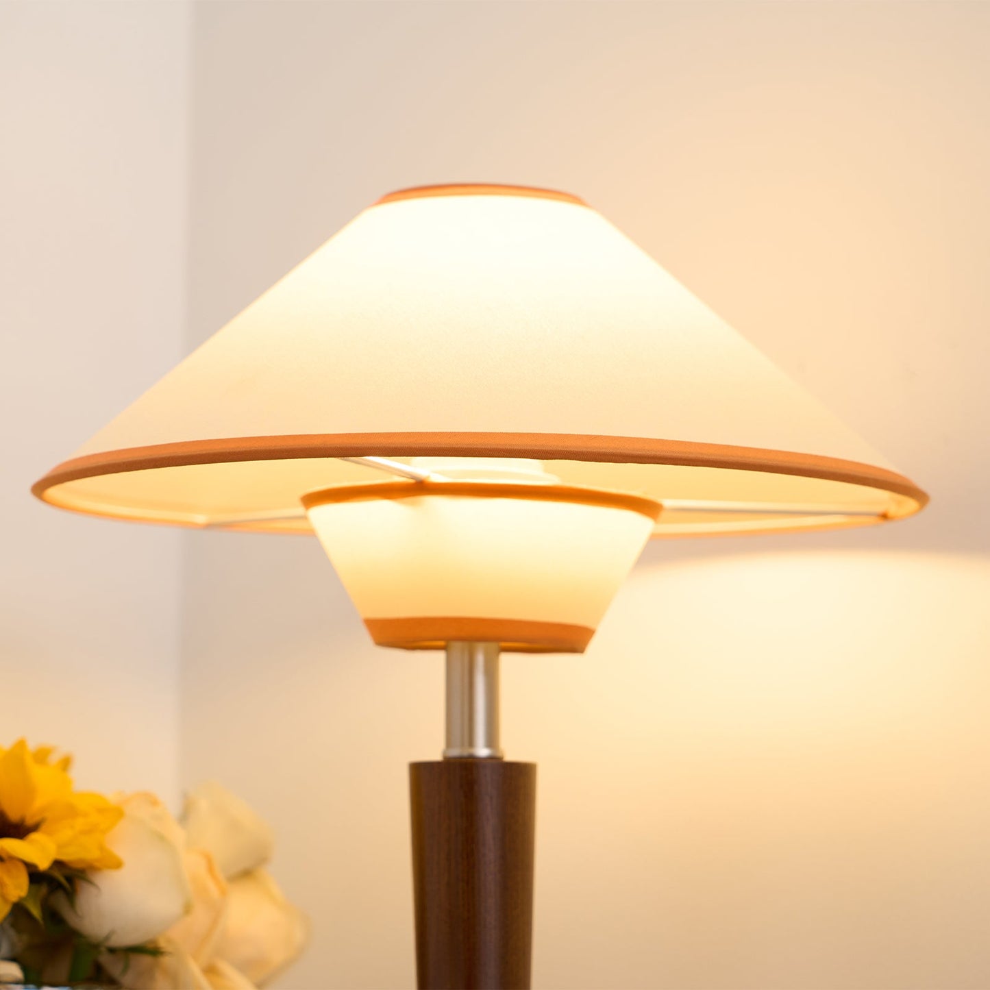 Carved Wood Table Lamp