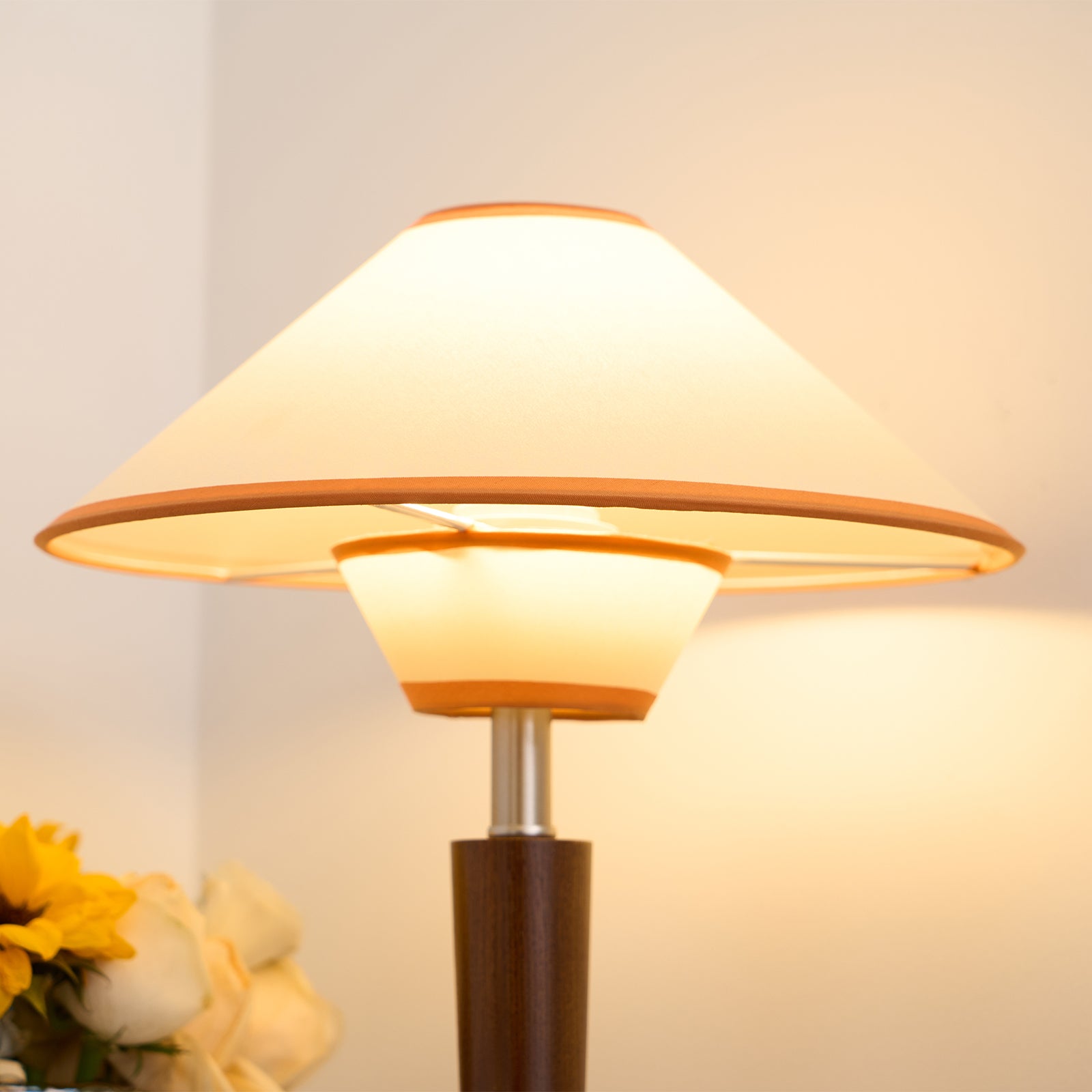 Carved Wood Table Lamp