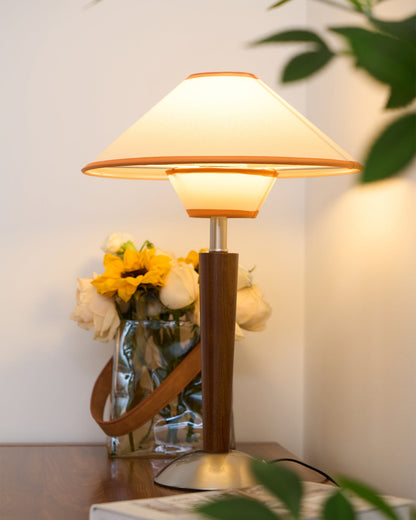 Carved Wood Table Lamp