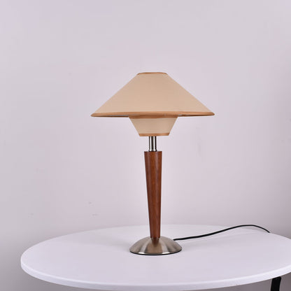 Carved Wood Table Lamp