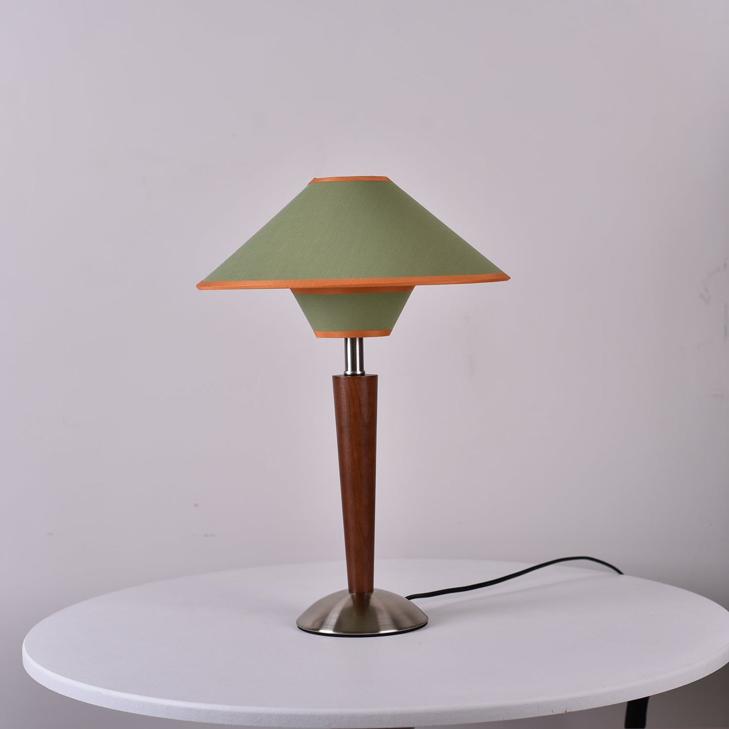 Wood Fabric Shade Table Lamp