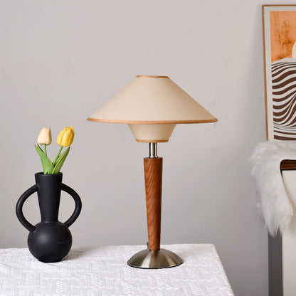 Carved Wood Table Lamp