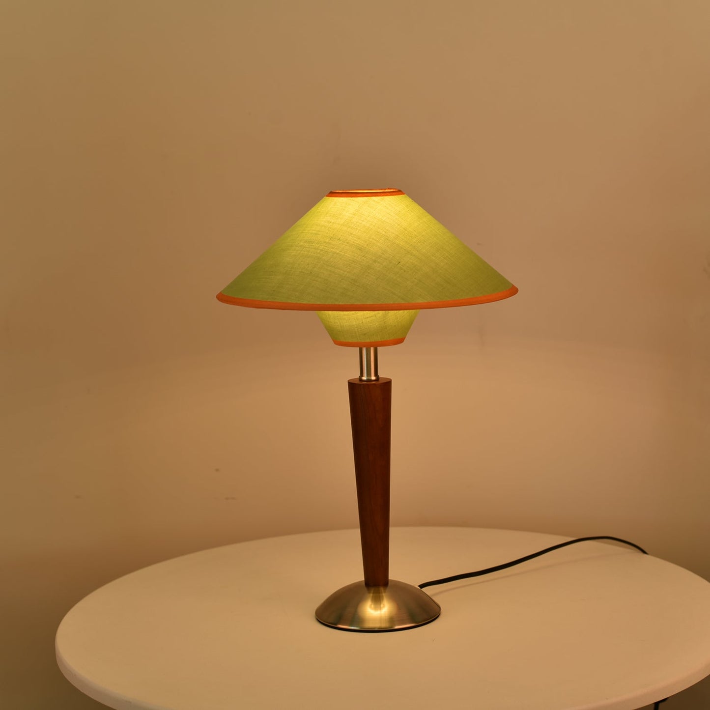 Carved Wood Table Lamp