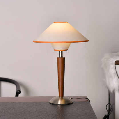 Carved Wood Table Lamp