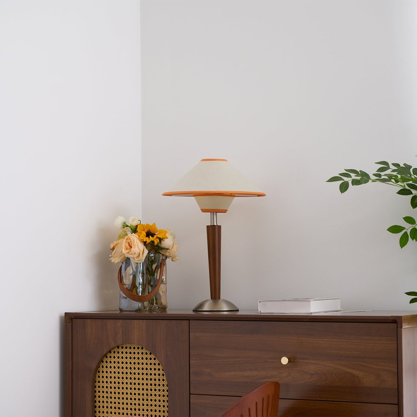 Carved Wood Table Lamp