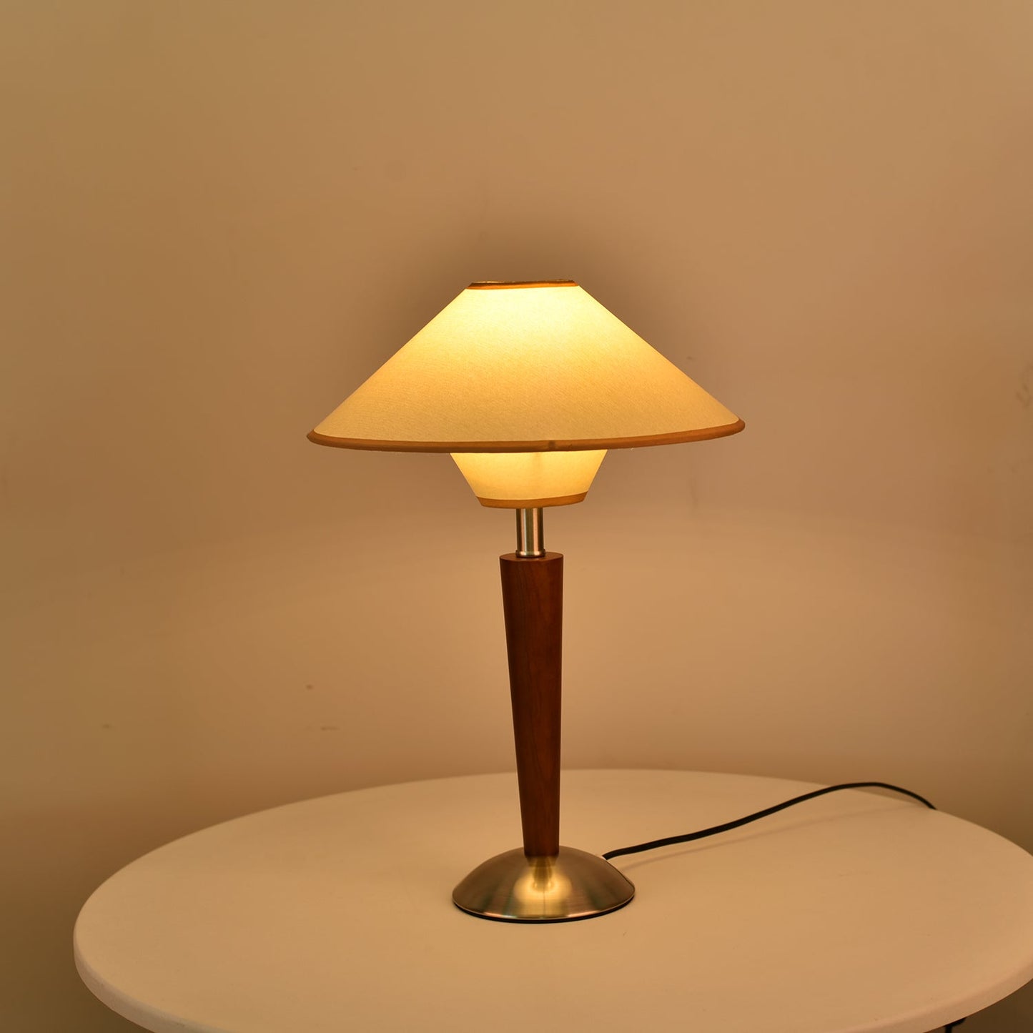 Carved Wood Table Lamp