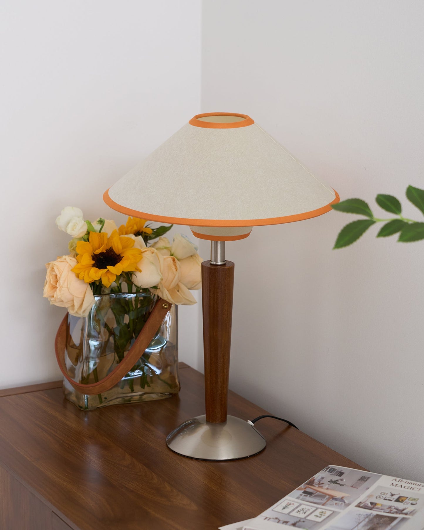 Carved Wood Table Lamp