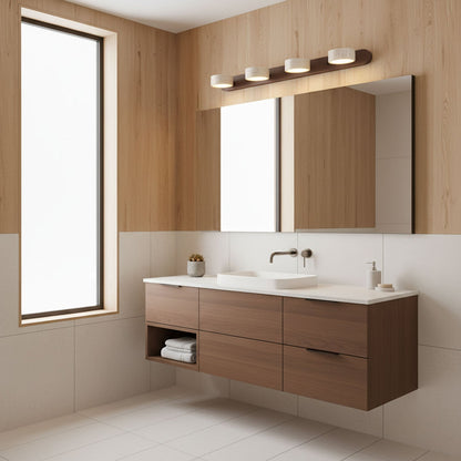 Travertine Wood Wall Sconce