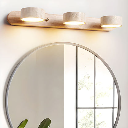 Travertine Wood Wall Sconce
