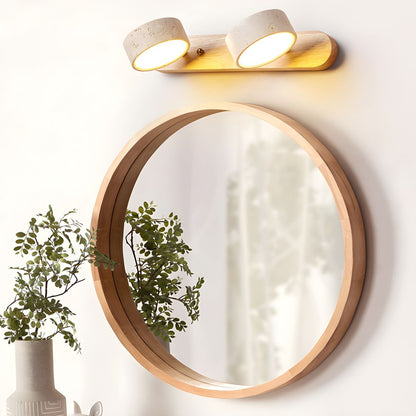 Travertine Wood Wall Sconce