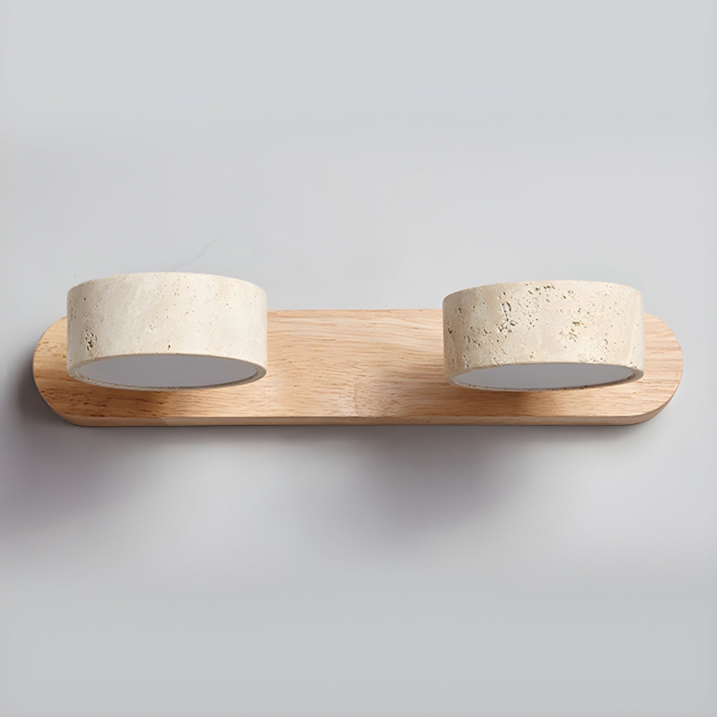 Travertine Wood Wall Sconce