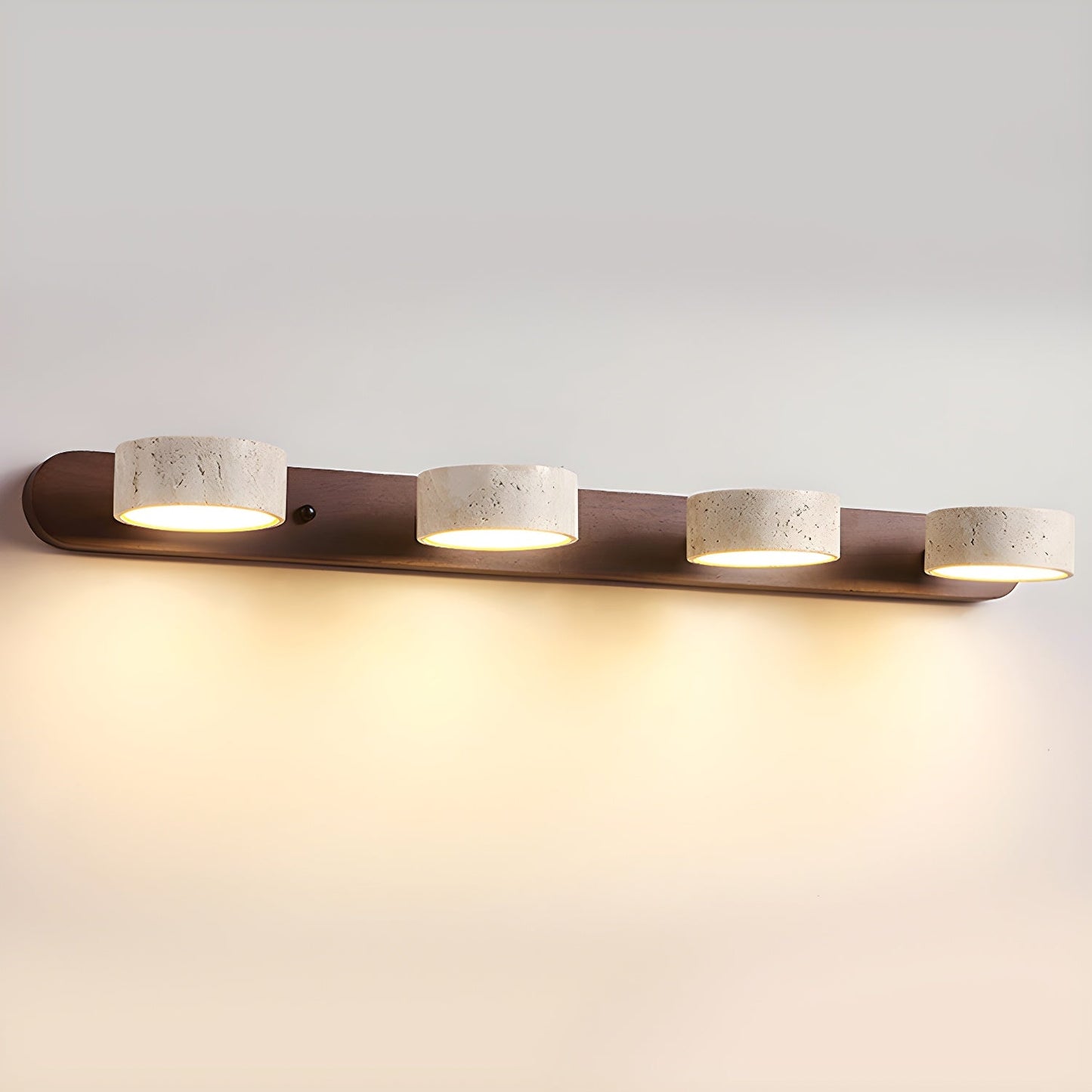 Travertine Wood Wall Sconce