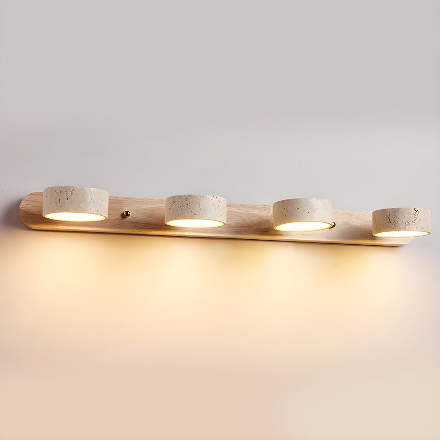 Travertine Wood Wall Sconce