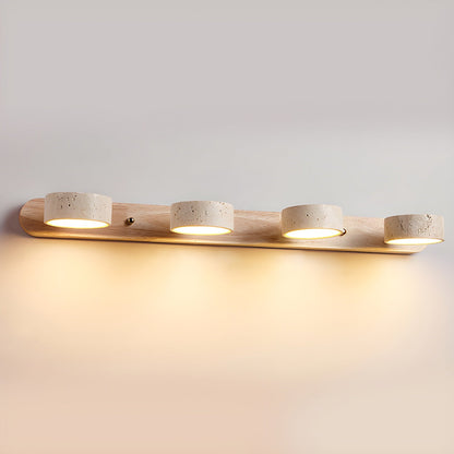 Travertine Wood Wall Sconce