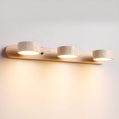Travertine Wood Wall Sconce