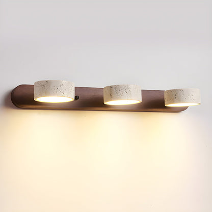 Travertine Wood Wall Sconce
