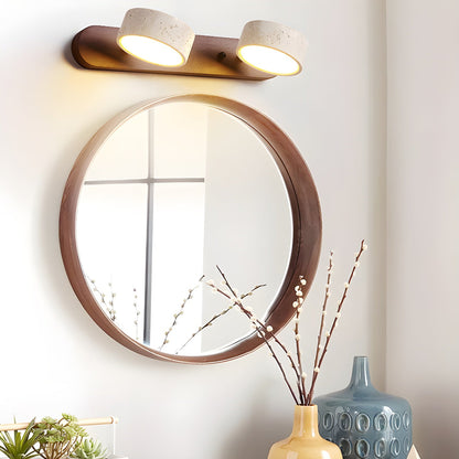 Travertine Wood Wall Sconce