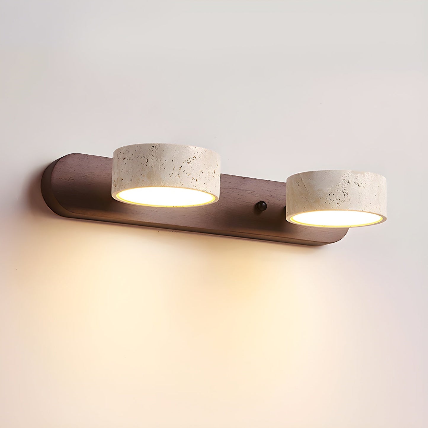 Travertine Wood Wall Sconce