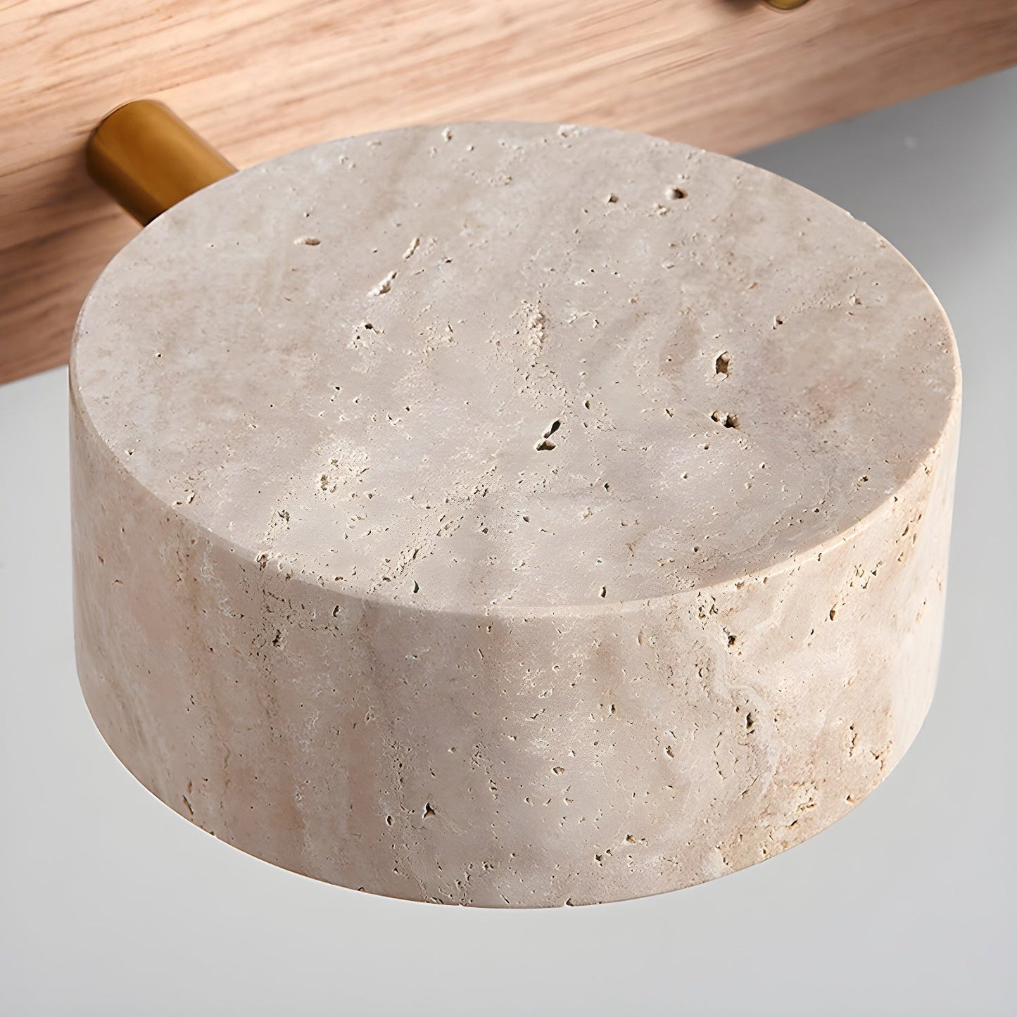 Travertine Wood Wall Sconce