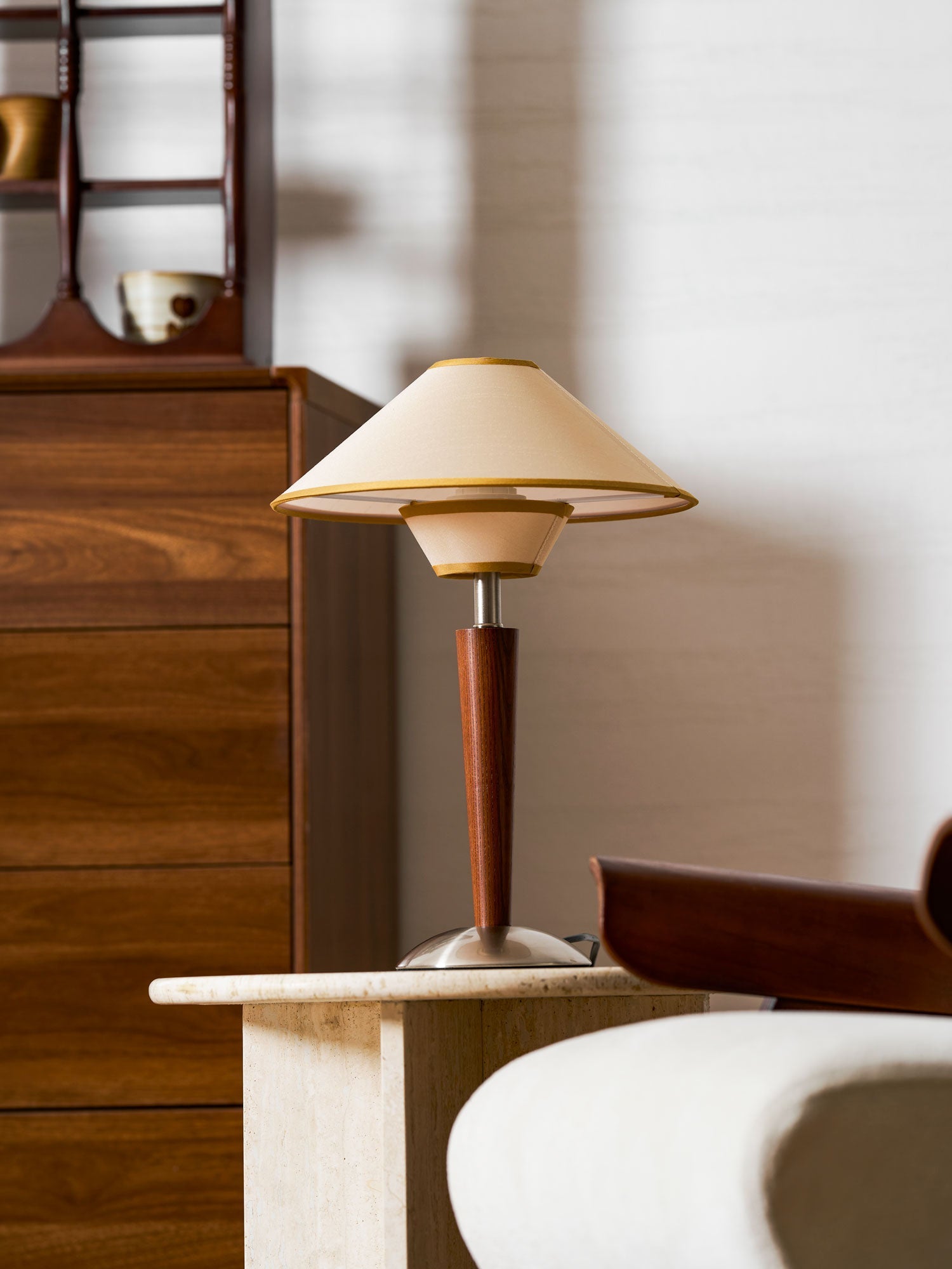 Carved Wood Table Lamp