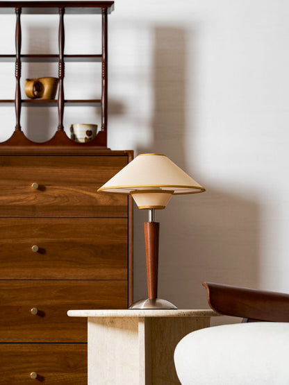 Carved Wood Table Lamp