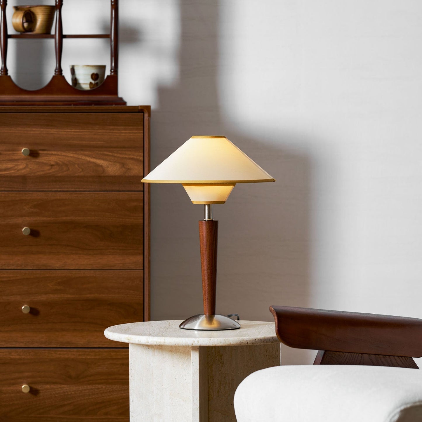 Carved Wood Table Lamp