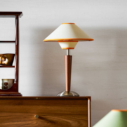Carved Wood Table Lamp
