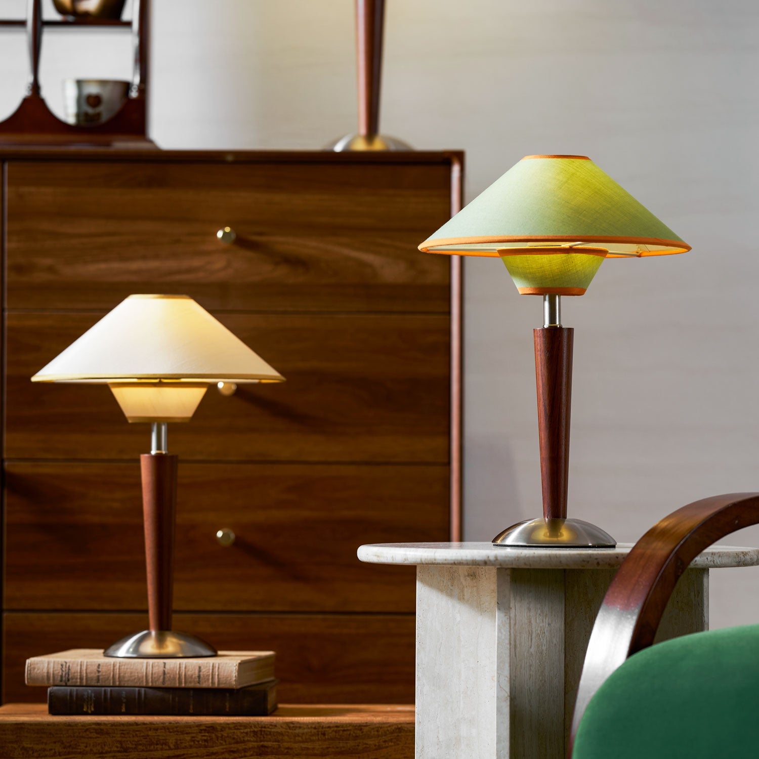 Carved Wood Table Lamp
