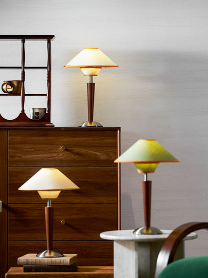 Carved Wood Table Lamp