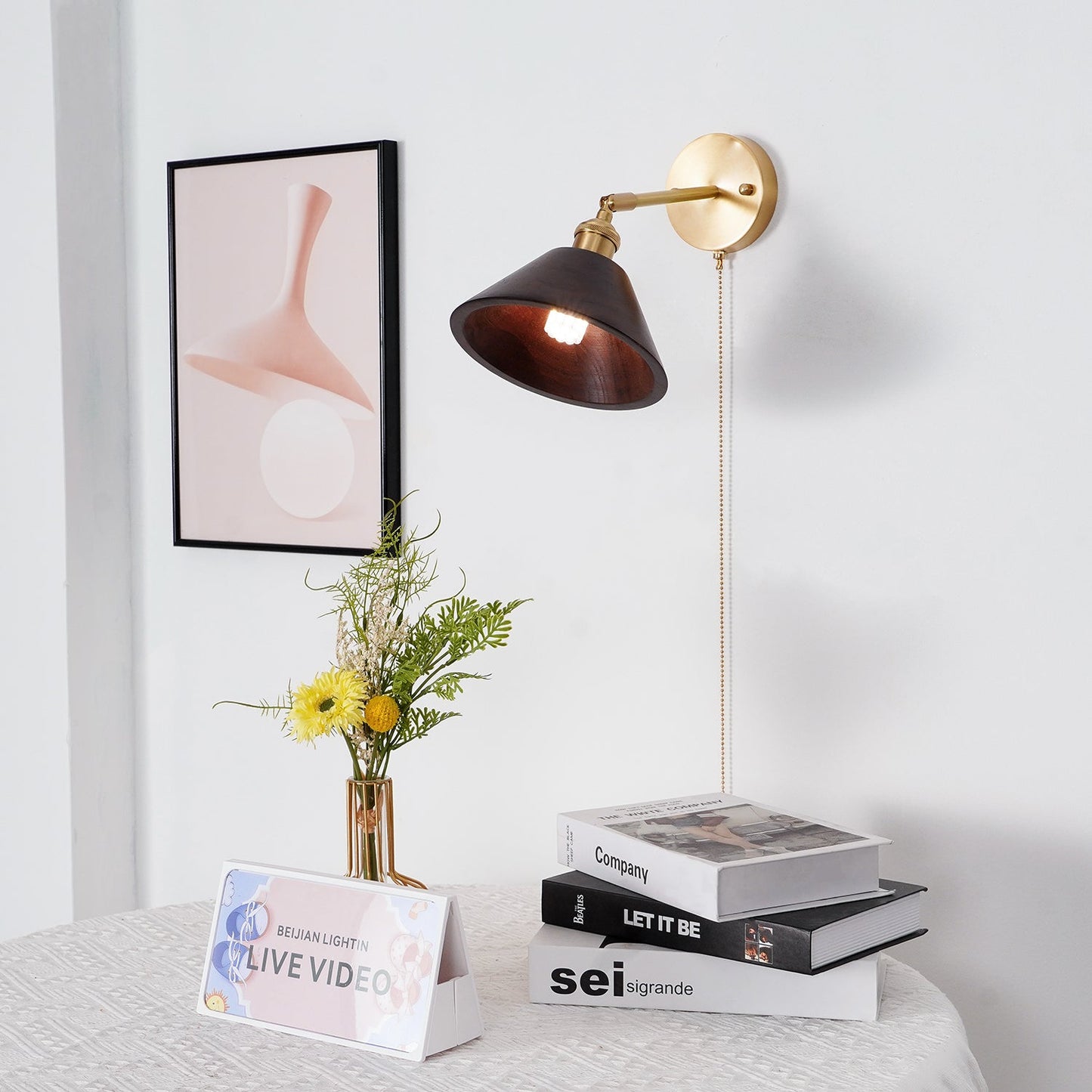 Rustic Wood Wall Sconce