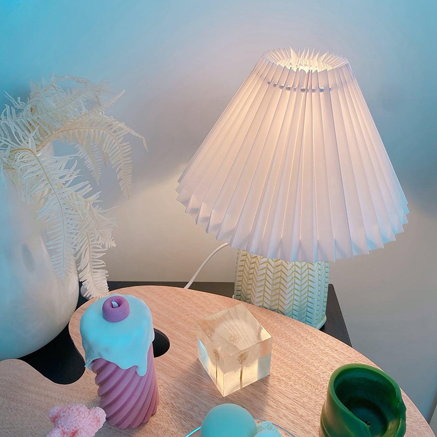 Pleated Shade Table Lamp