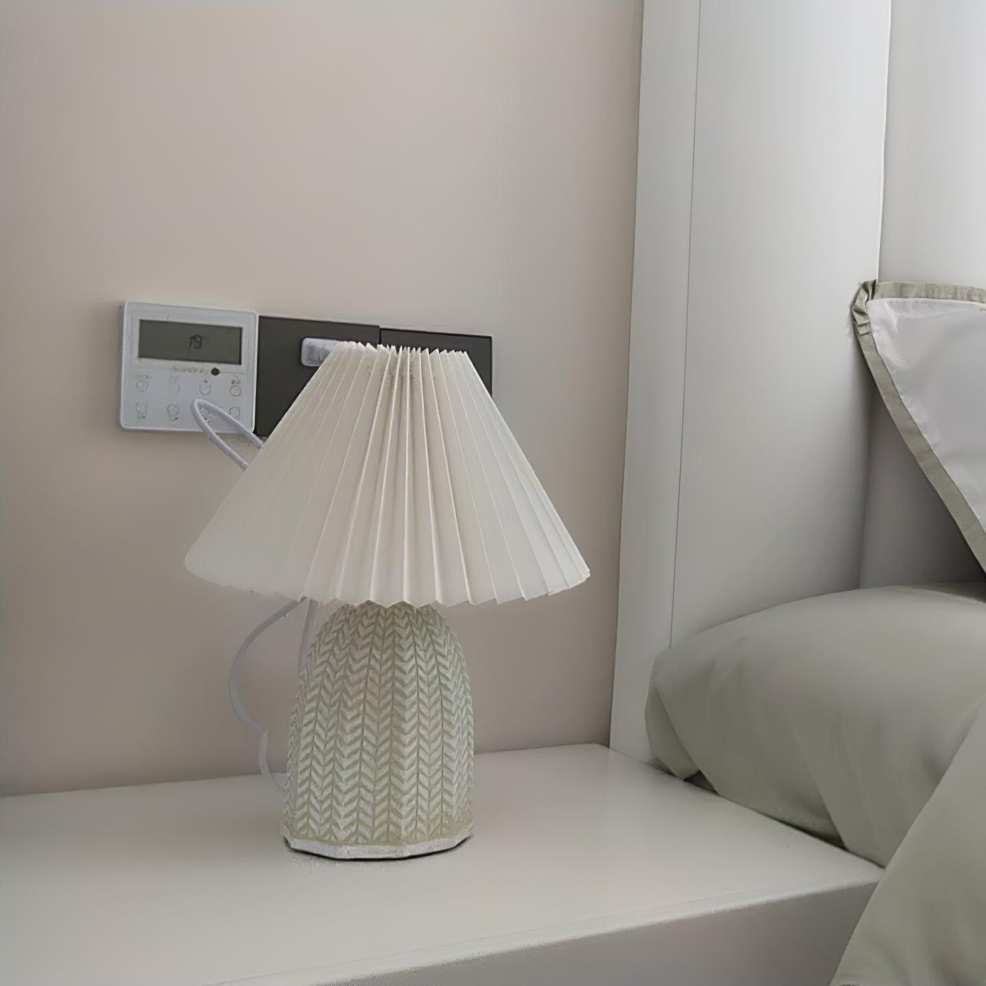 Pleated Shade Table Lamp