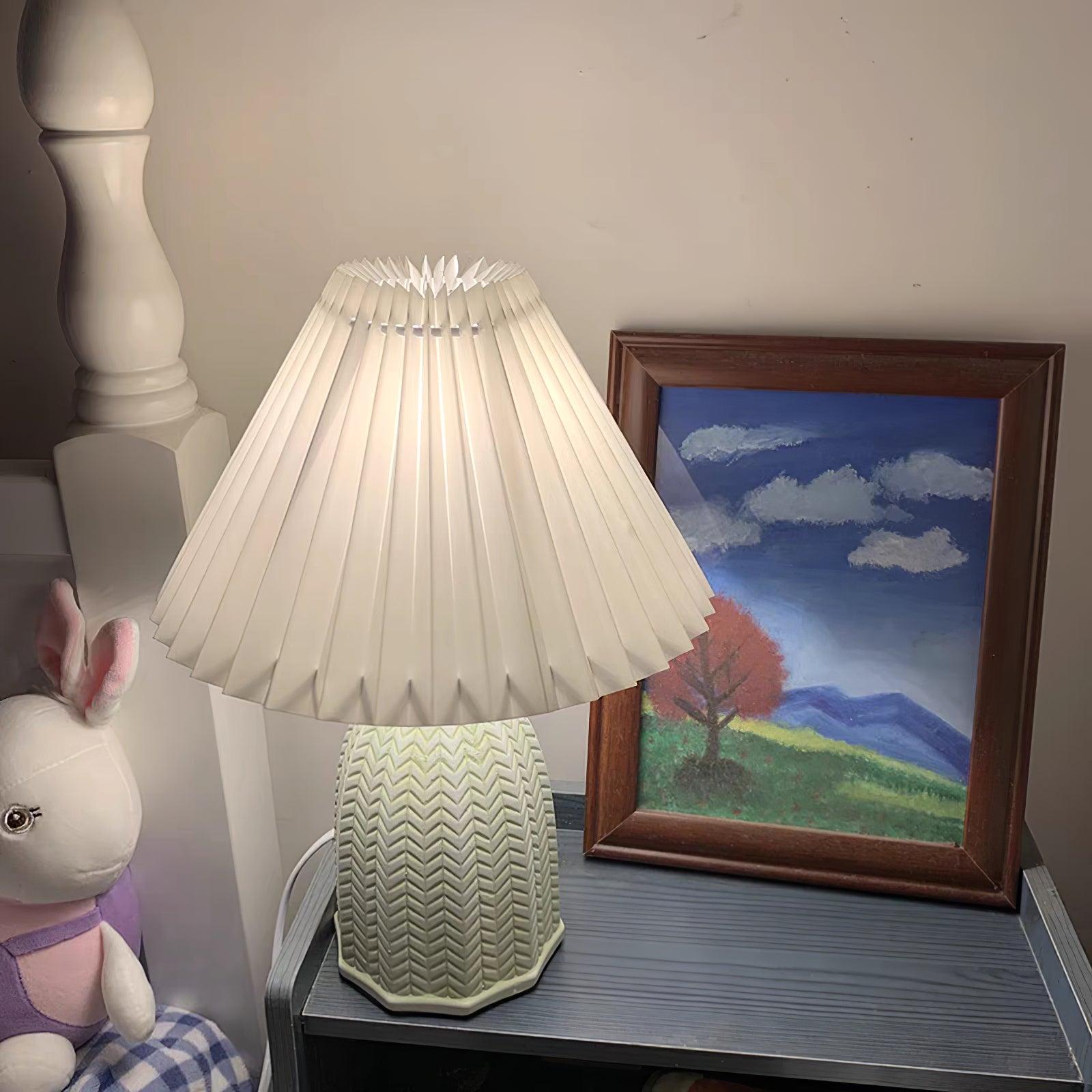 Pleated Shade Table Lamp