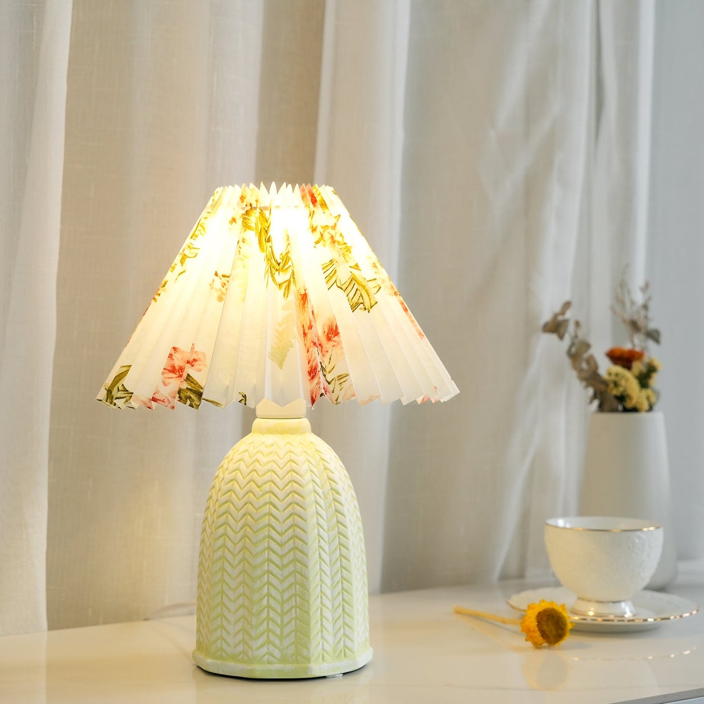 Pleated Shade Table Lamp