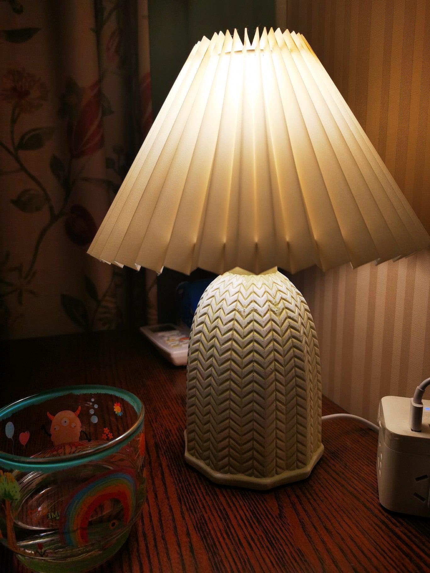 Pleated Shade Table Lamp