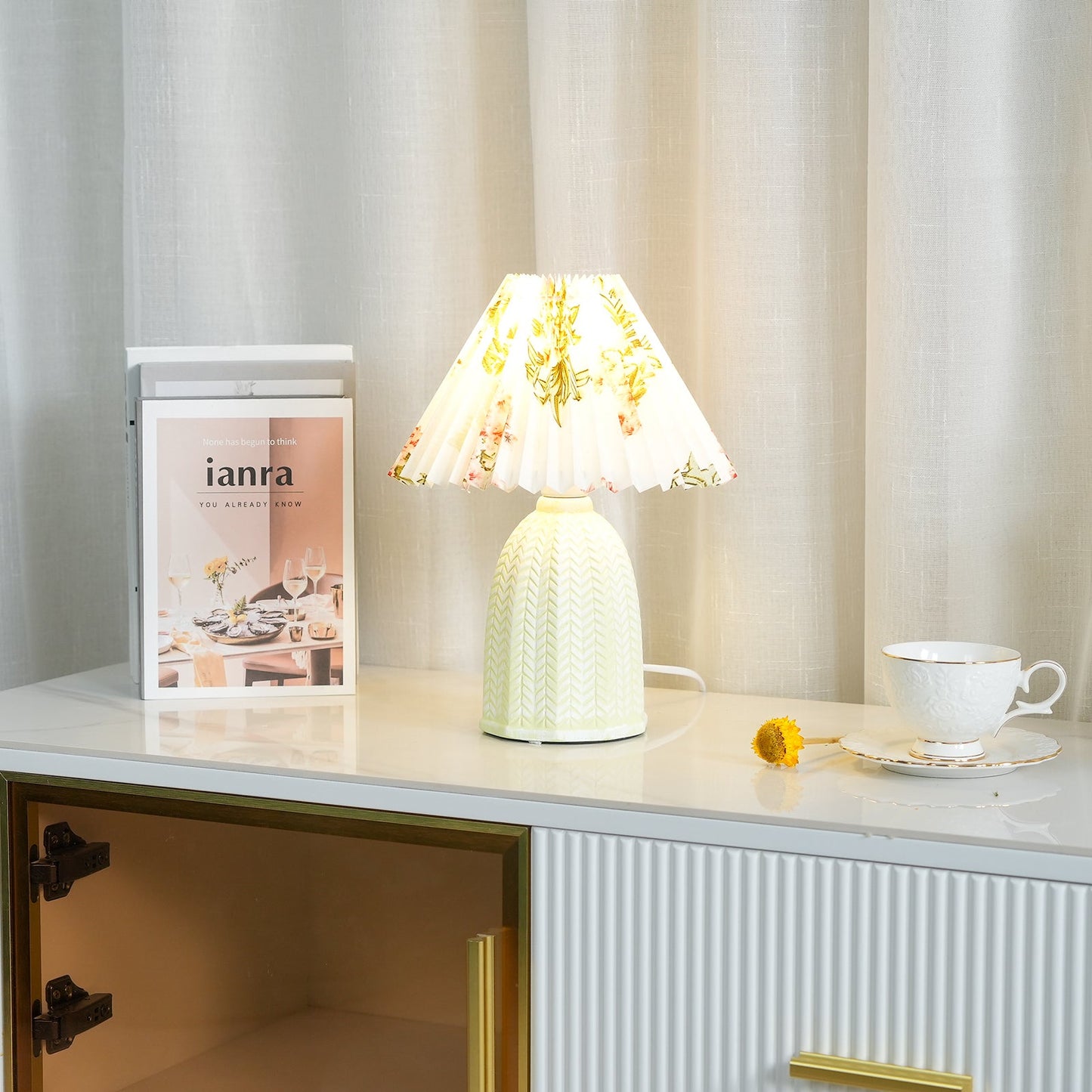 Pleated Shade Table Lamp