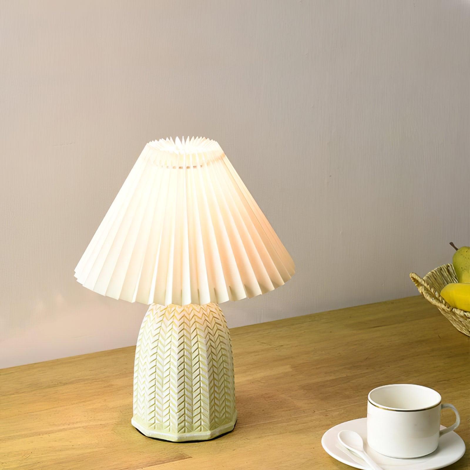 Pleated Shade Table Lamp
