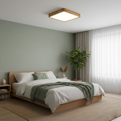 Sculpted Wood Ceiling Light