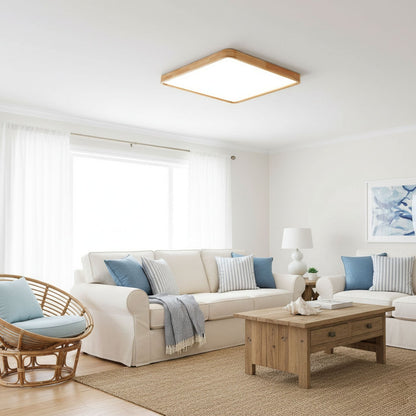 Sculpted Wood Ceiling Light