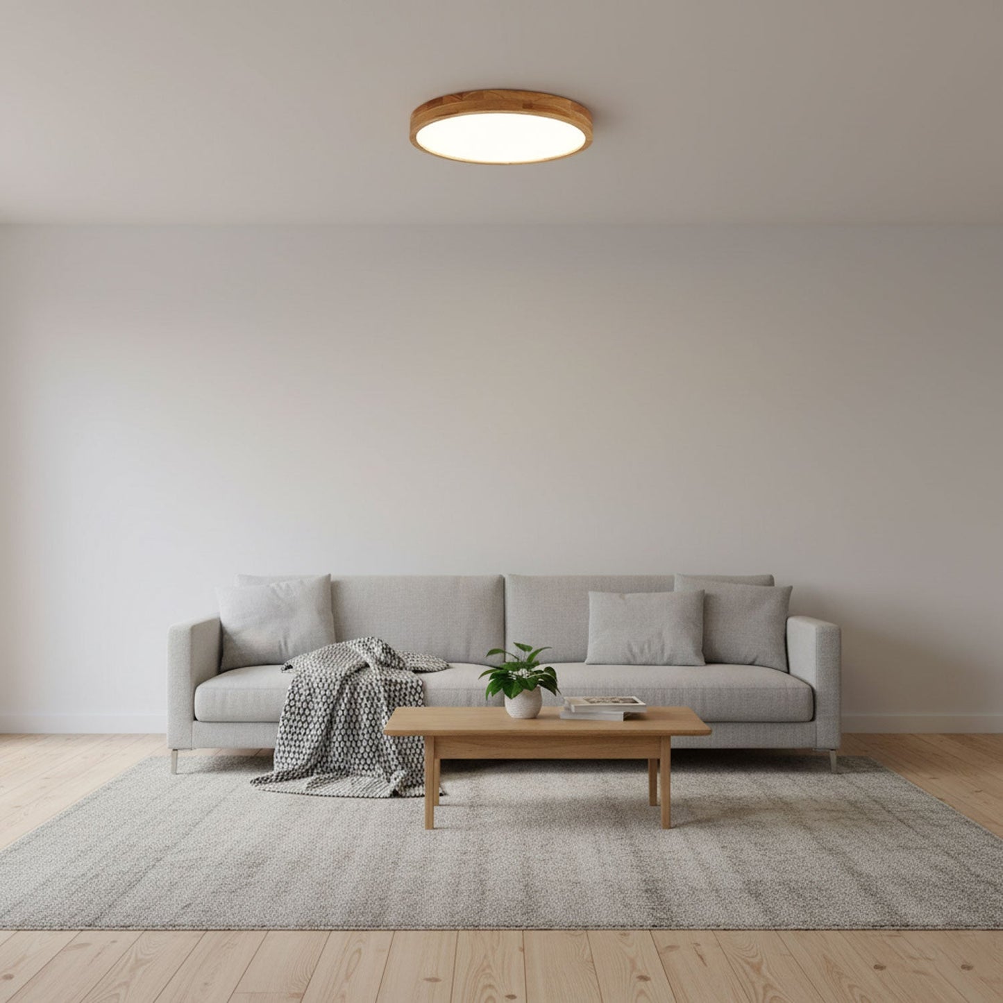 Sculpted Wood Ceiling Light