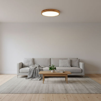 Sculpted Wood Ceiling Light