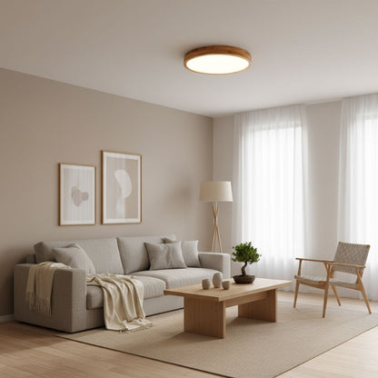 Sculpted Wood Ceiling Light