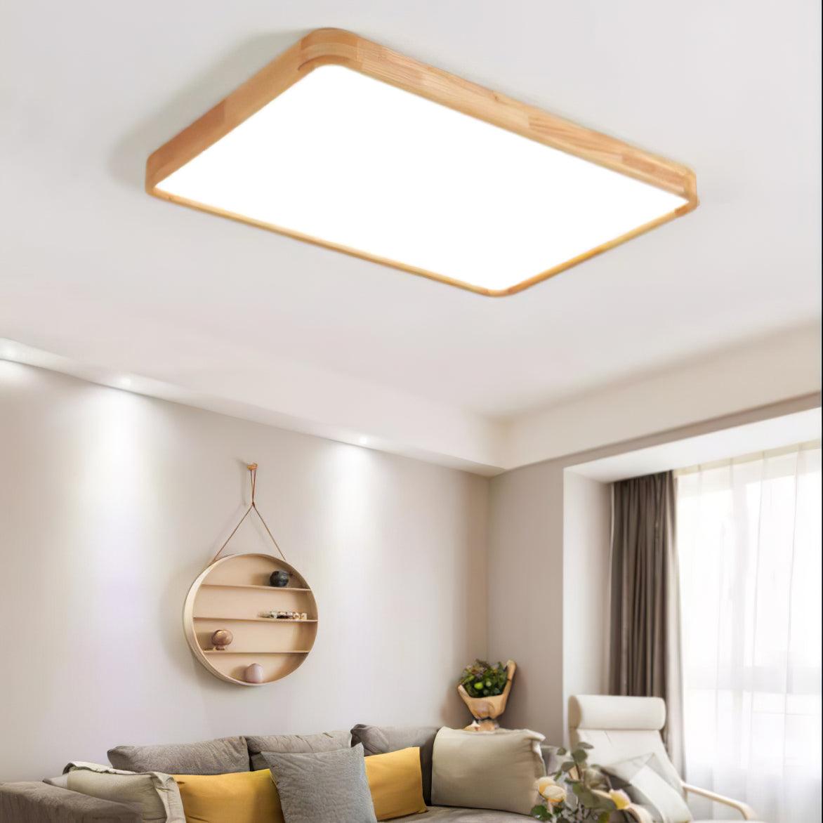 Sculpted Wood Ceiling Light