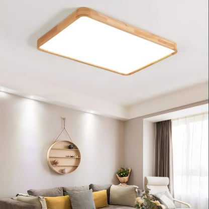 Sculpted Wood Ceiling Light