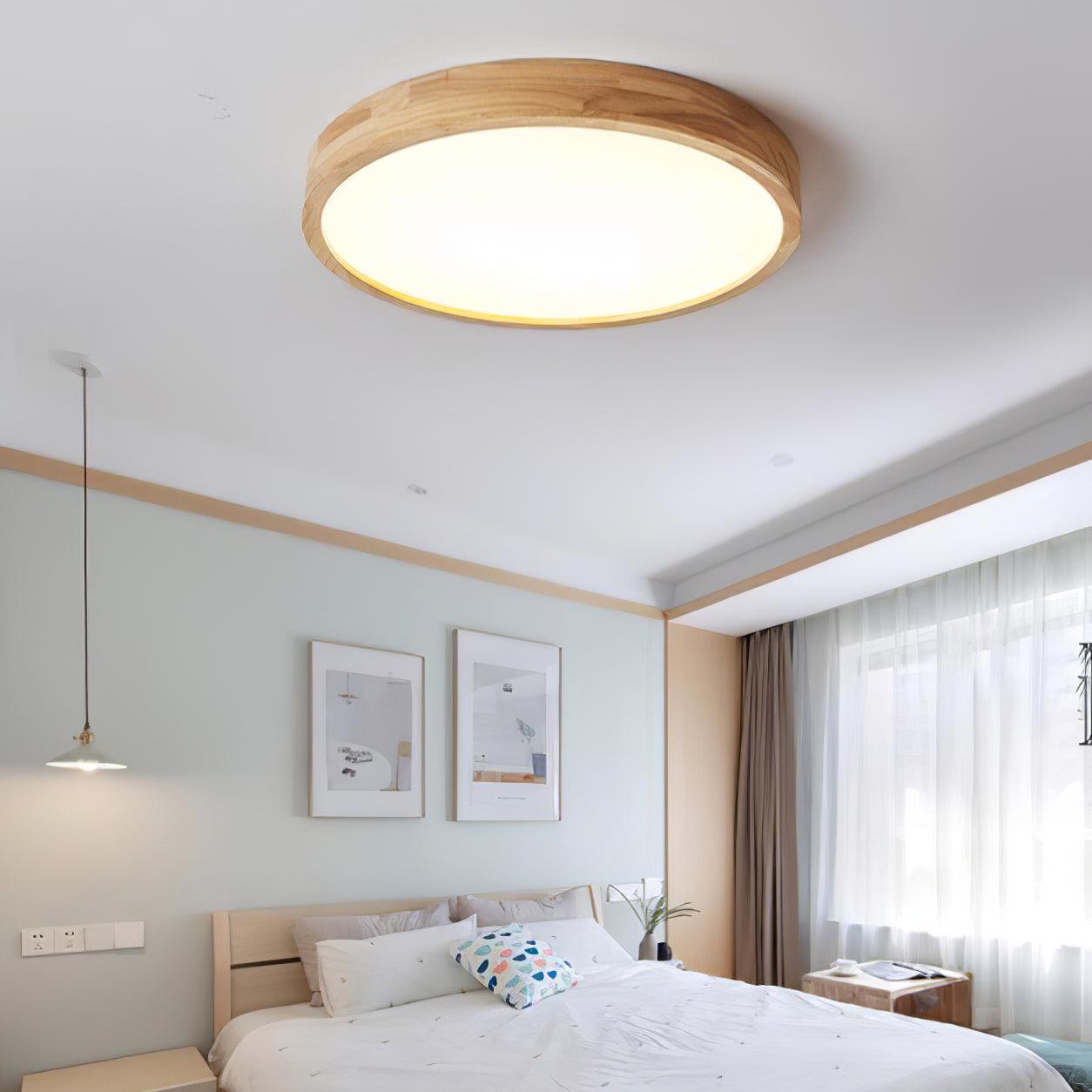 Sculpted Wood Ceiling Light