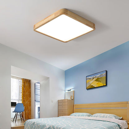 Sculpted Wood Ceiling Light